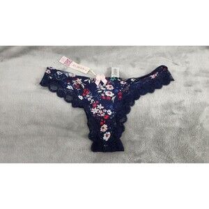 Adore Me Women's Small Blue Floral Kati Hipster Panty NWT